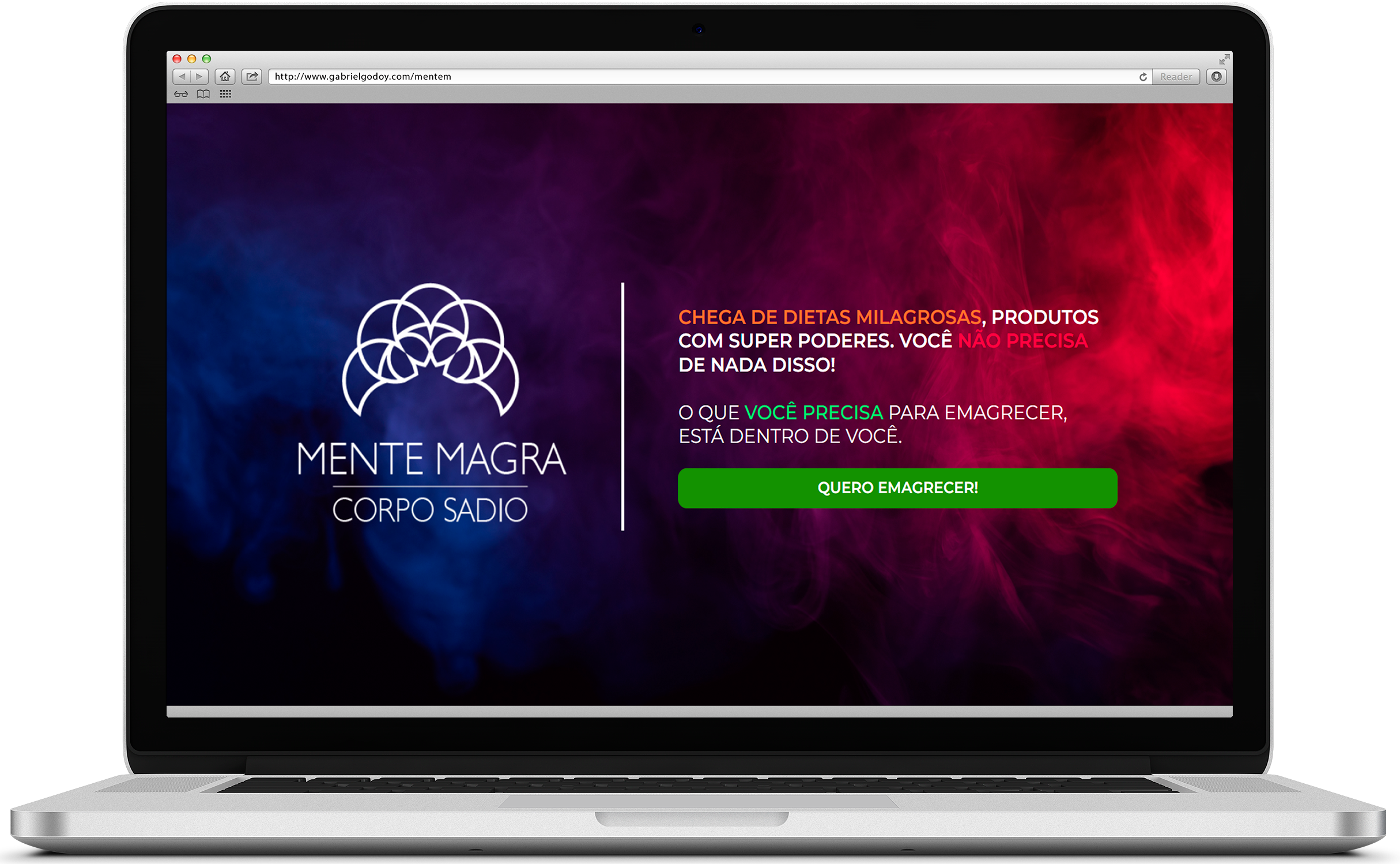 Image of a desktop with the project on it