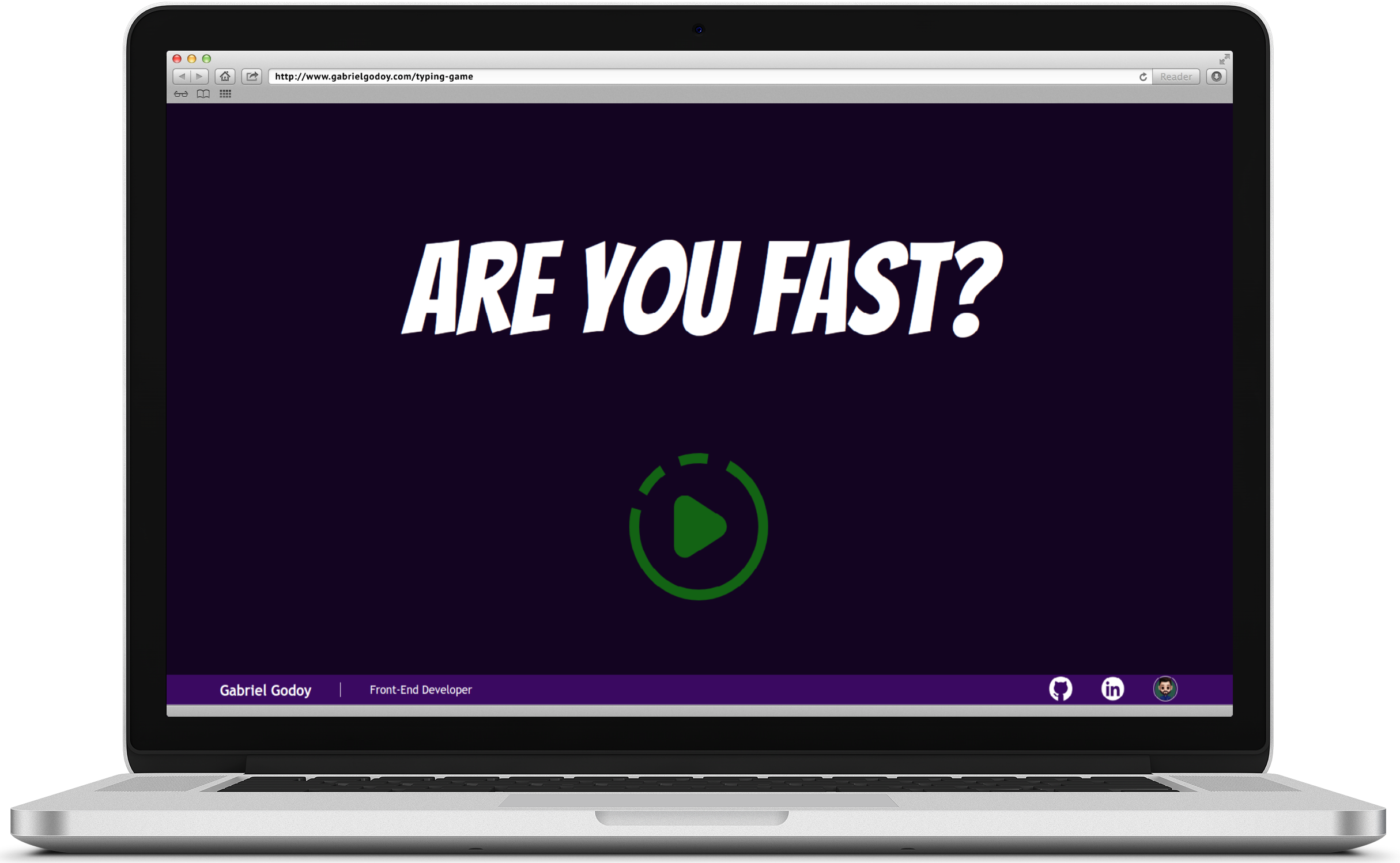 Image of a laptop with the project on it